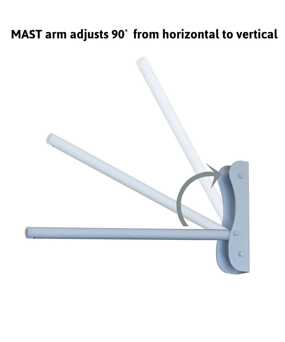 MAST Plug-In Wall Mount Pendant, 1 Light White Cord/Arm, Island Paradise Blue Shade 18x18x10 - Image 4