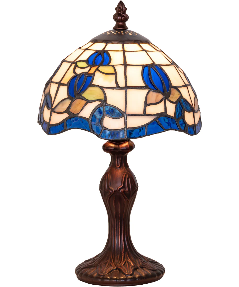 13" High Roseborder Mini Lamp