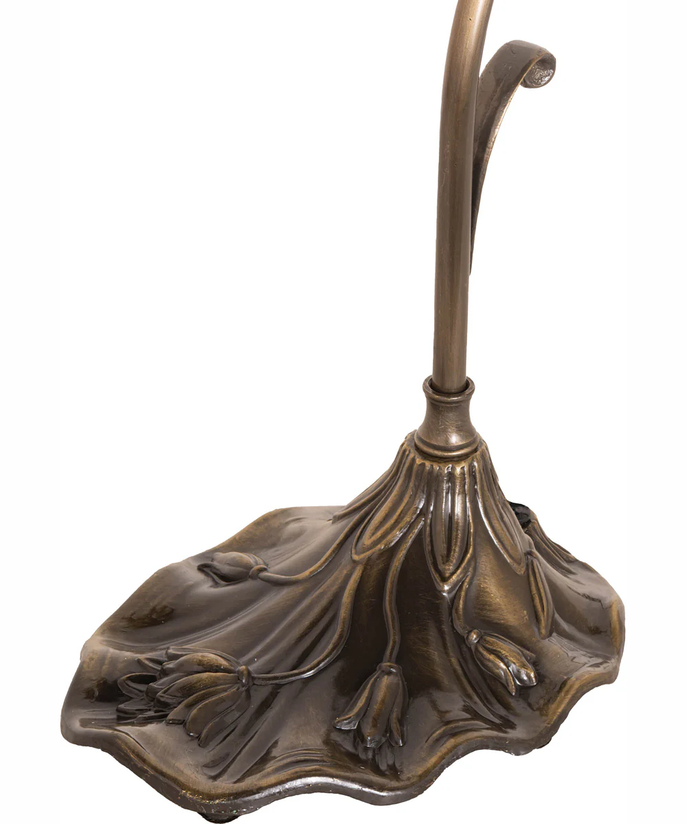 15" High Blue/White Tiffany Pond Lily Accent Lamp - Image 9