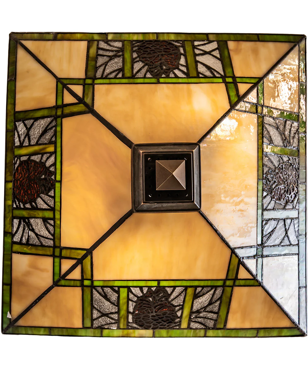 17" Square Pinecone Ridge Semi-Flush Mount - Image 6