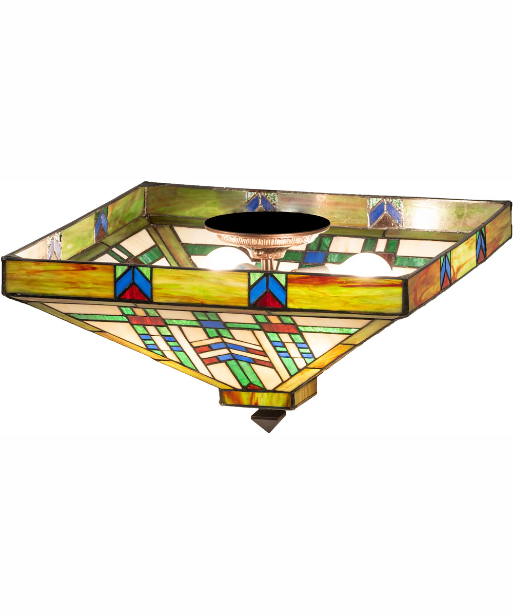 17" Square Prairie Wheat Flushmount - Image 4