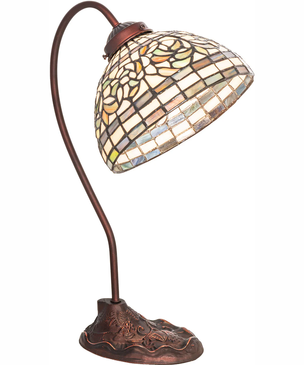 18" High Tiffany Turning Leaf Desk Lamp - Image 2