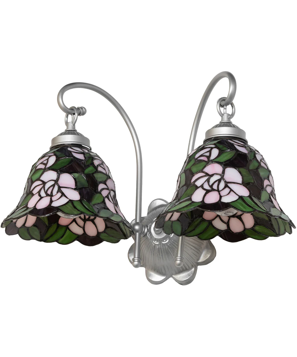 18" Wide Begonia 2 Light Wall Sconce - Image 2