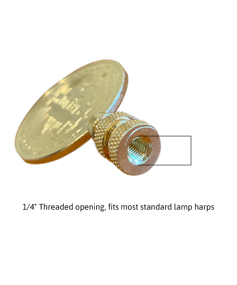2.75"H Bitcoin Token Icon Polished Brass Finish Lamp Finial - Image 4