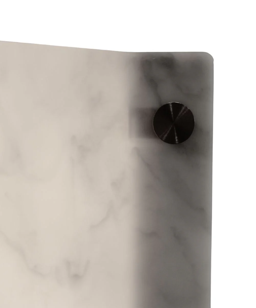 2 Light Swag Plug-In Pendant 16"w Faux Marbled Alabaster with Diffuser, White Cord - Image 7