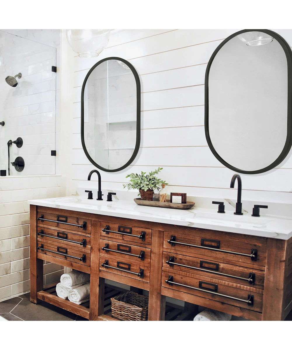 20x32" Wall Mirror in Matte Black - Image 2