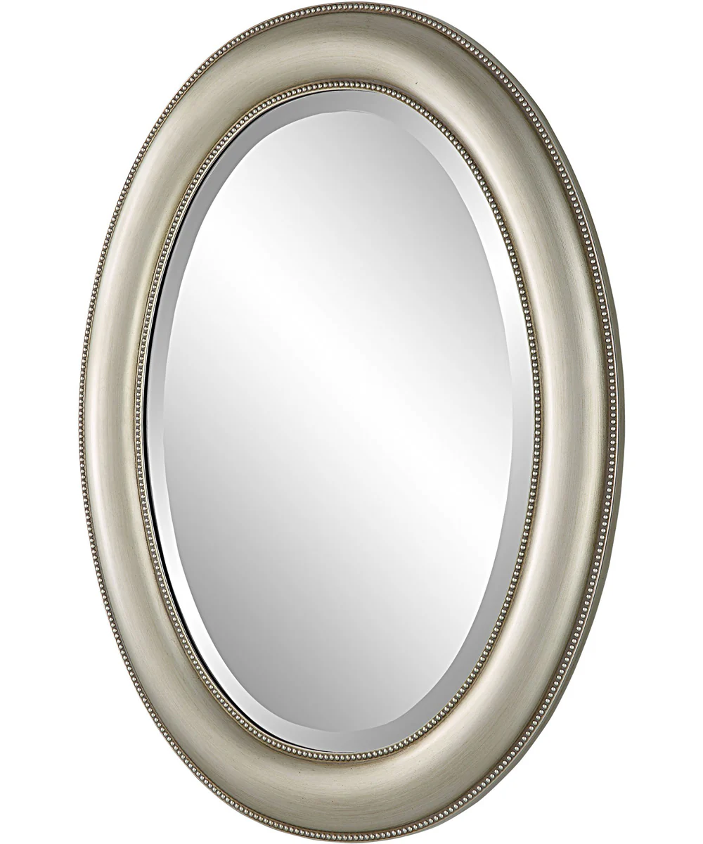 22x30" Wall Mirror Metallic Silver with Subtle Brown Antiquing - Image 4
