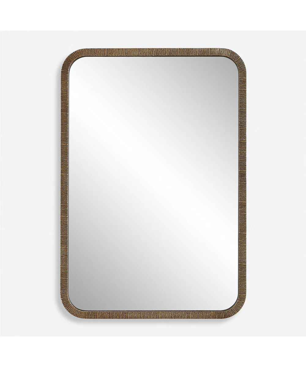 22x32" Wall Mirror in Antique Gold Textured