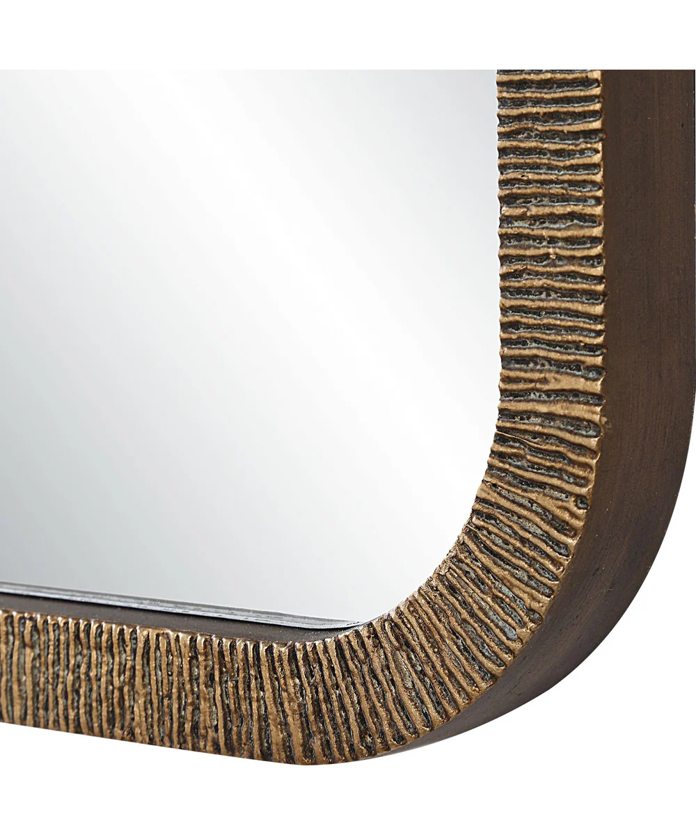 22x32" Wall Mirror in Antique Gold Textured - Image 5
