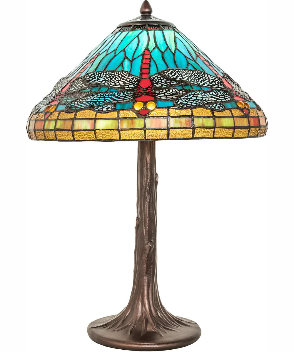 23" High Tiffany Dragonfly Table Lamp - Image 5