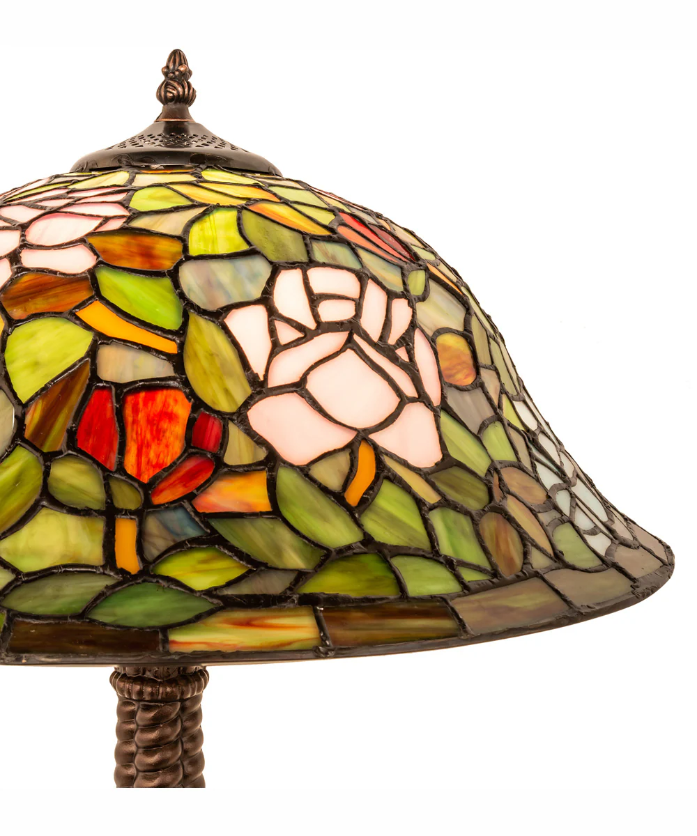 23" High Tiffany Rosebush Table Lamp - Image 7