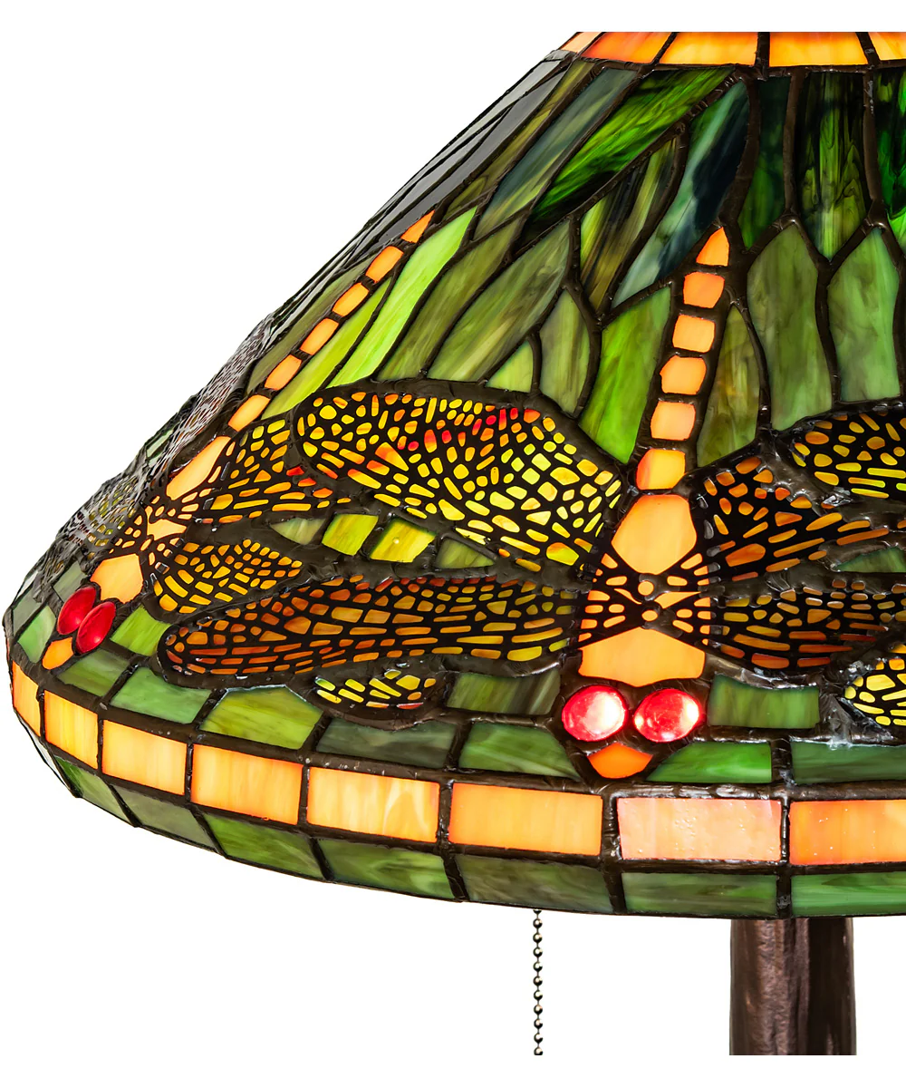 24" High Tiffany Dragonfly Table Lamp - Image 3