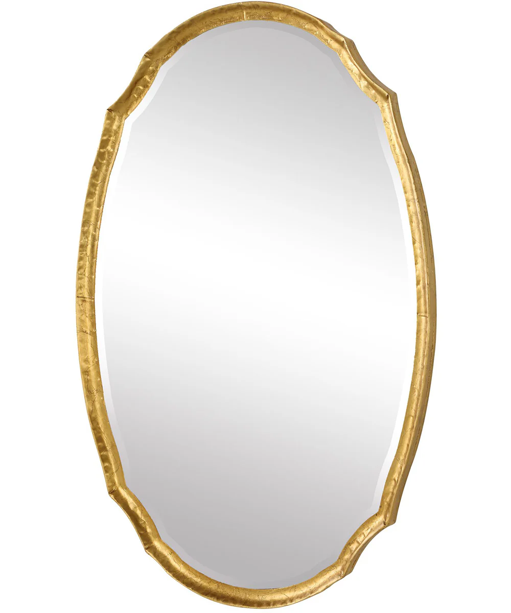 24x36" Wall Mirror Lightly Antiqued Gold Leaf - Image 4
