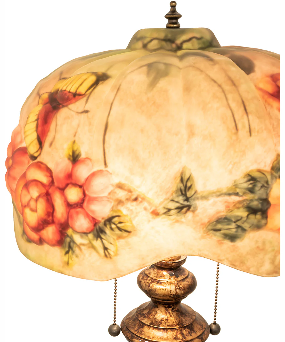 27" High Puffy Butterfly & Flowers Table Lamp - Image 7