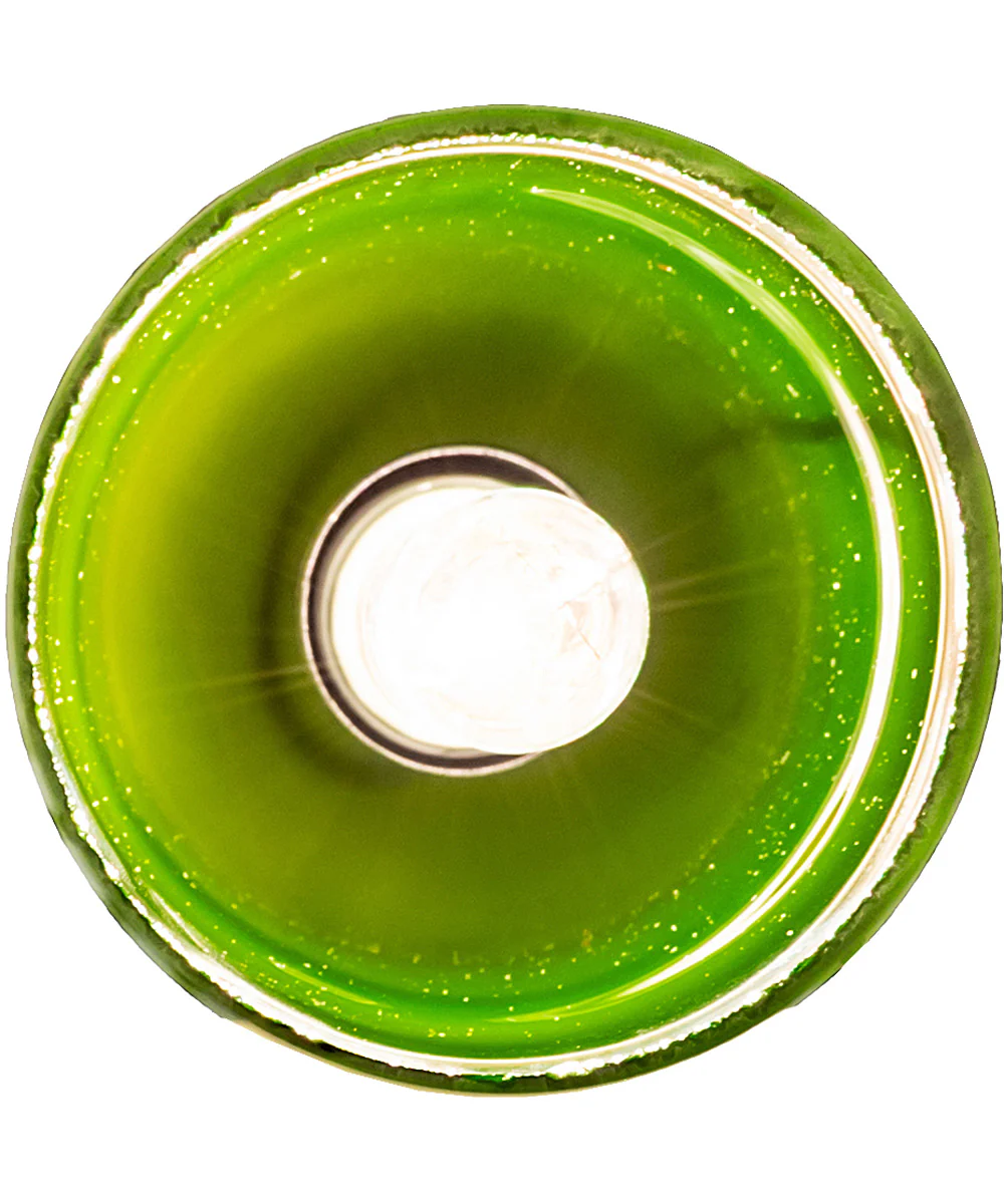4" Wide Tuscan Vineyard Frosted Green Wine Bottle Mini Pendant - Image 5