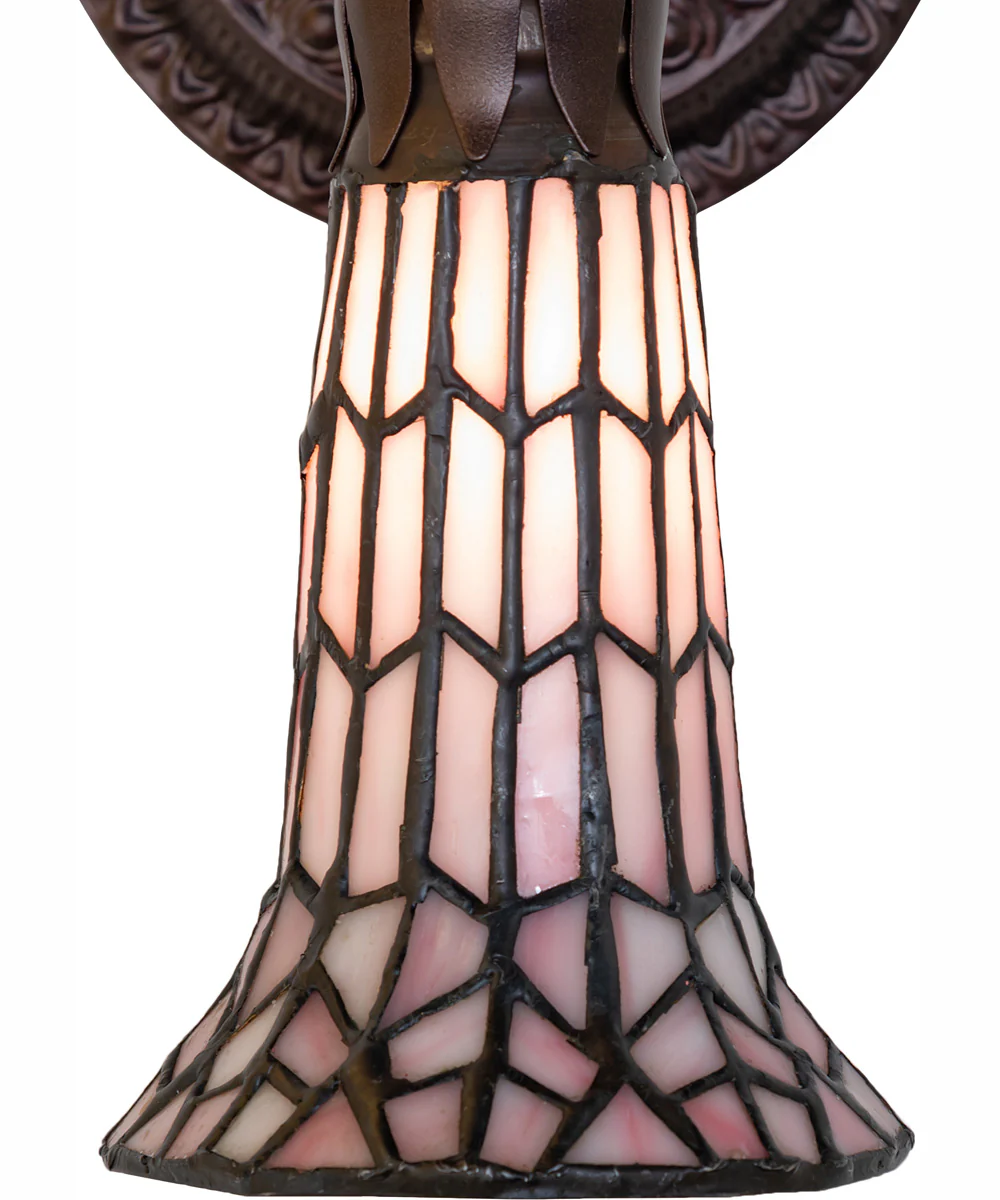 5.5" Wide Stained Glass Pond Lily Wall Sconce - Image 4