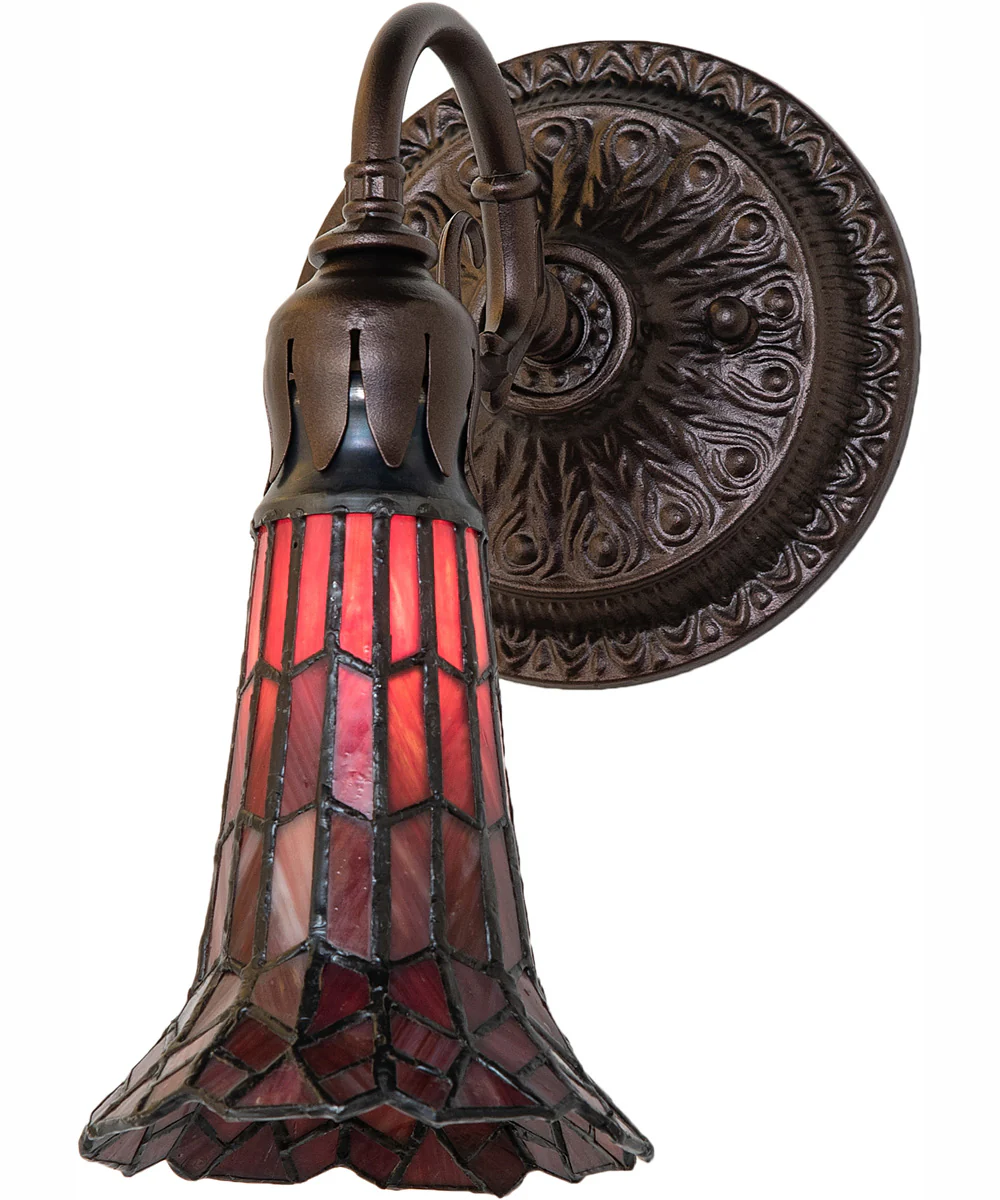 5.5" Wide Stained Glass Pond Lily Wall Sconce - Image 2