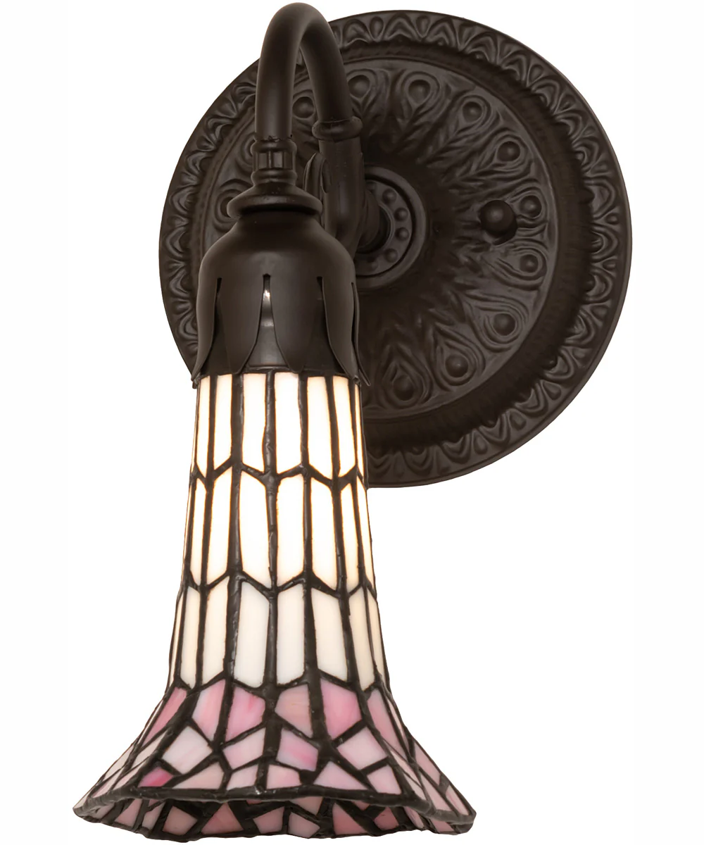 5.5" Wide Stained Glass Pond Lily Wall Sconce - Image 2