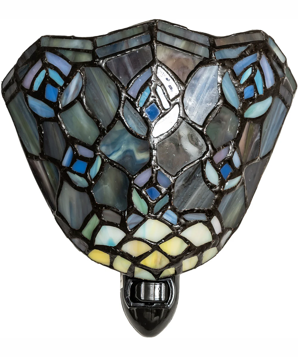 5.5" Wide Tiffany Peacock Feather Night Light - Image 7