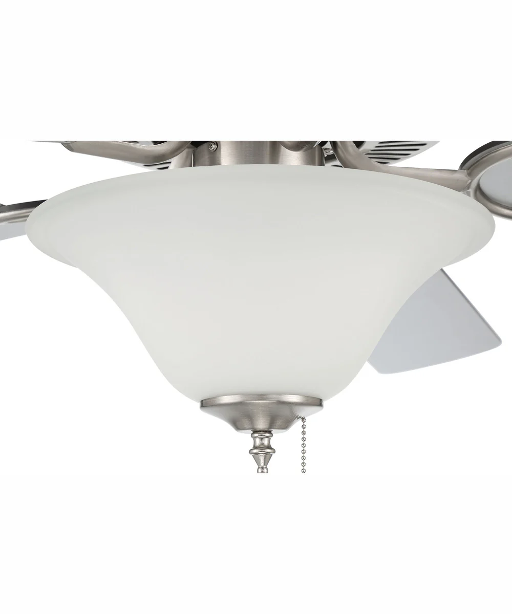 52" Decorator's Choice 2-Light Ceiling Fan Brushed Polished Nickel - Image 8