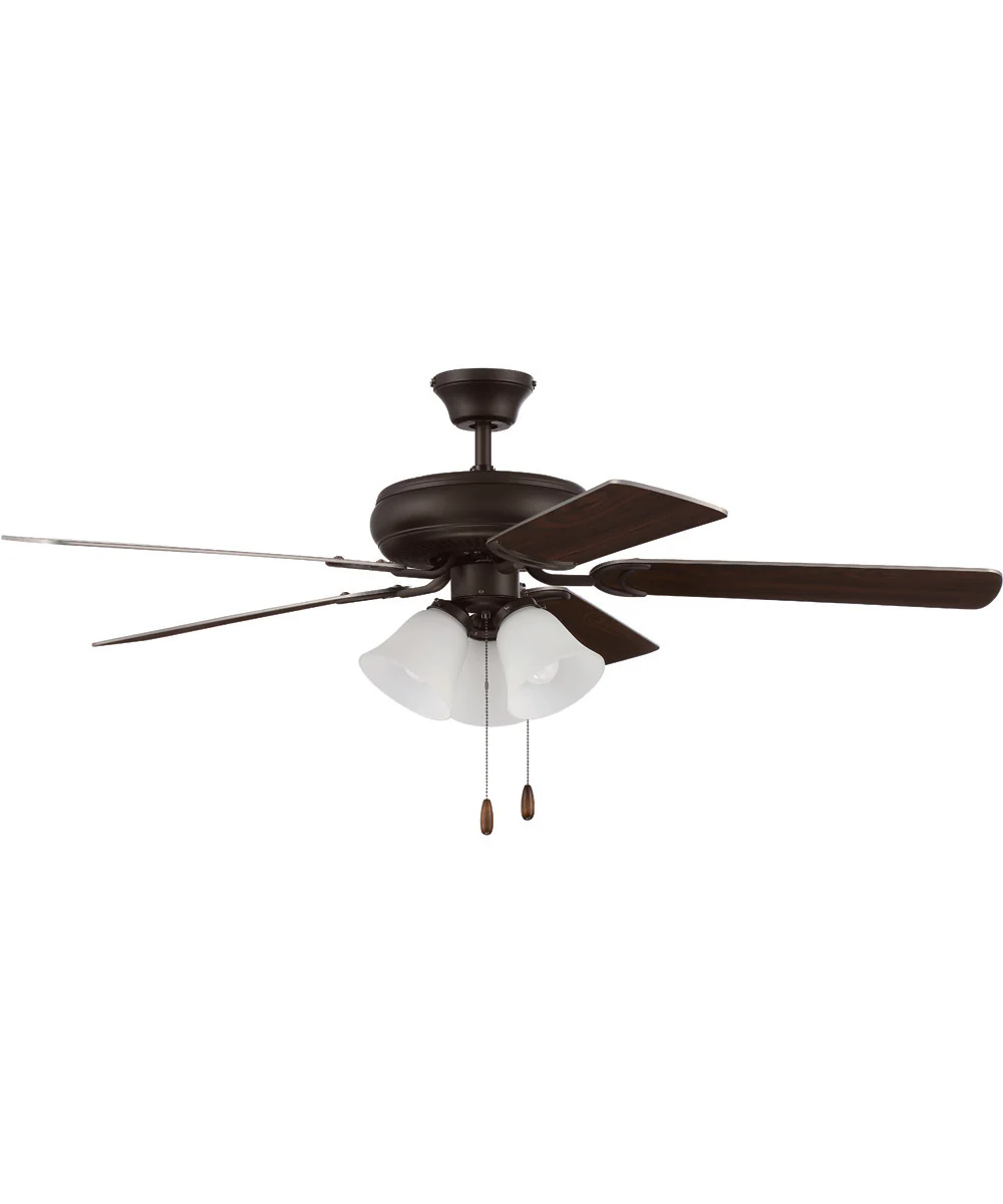 52" Decorator's Choice 3-Light Ceiling Fan Espresso - Image 3