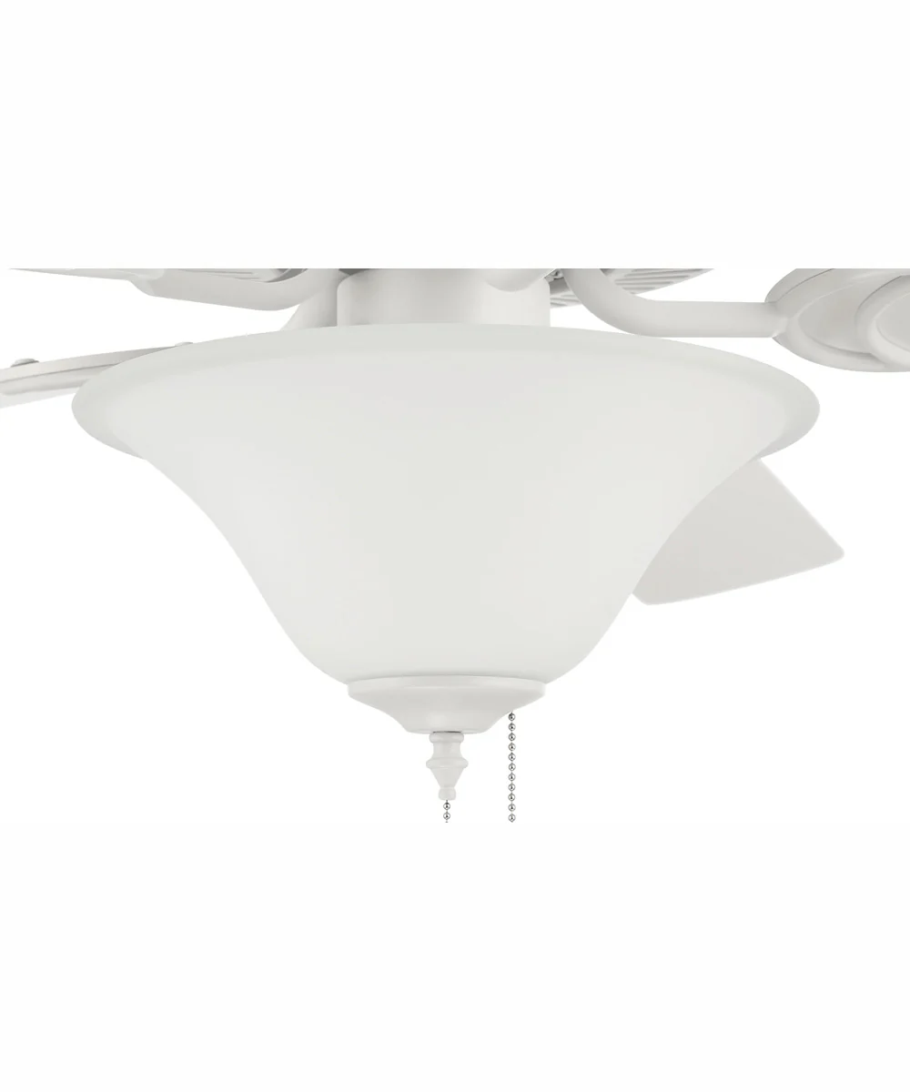 52" Decorator's Choice 3-Light Ceiling Fan Matte White - Image 6