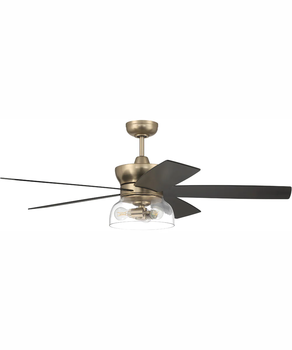 52" Gibson 3-Light Ceiling Fan Satin Brass - Image 3