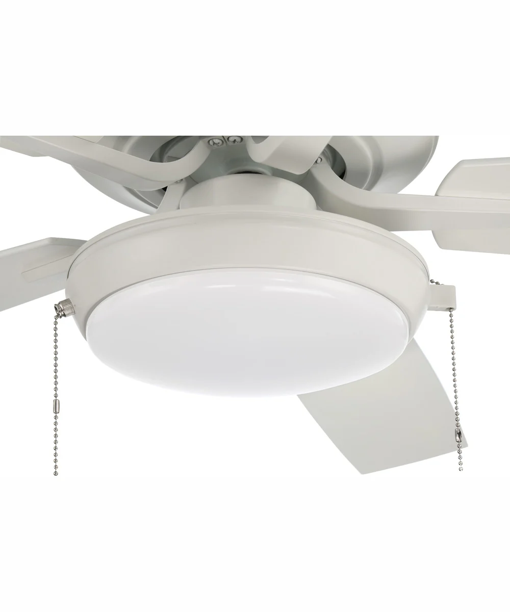 52" Outdoor Pro Plus 119 Pan Light Kit 1-Light Indoor/Outdoor Ceiling Fan White - Image 6