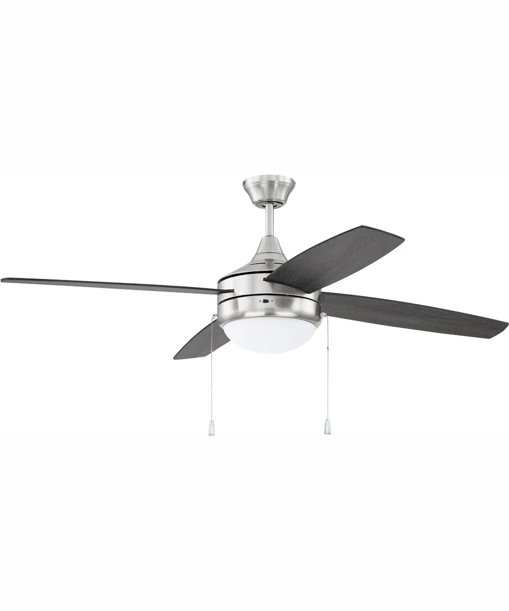 52" Phaze Energy Star 4 Blade 2-Light Ceiling Fan Brushed Polished Nickel - Image 3