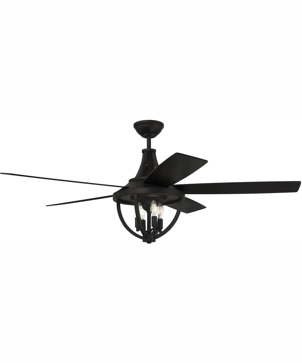 56" Nash 4-Light Indoor/Outdoor Ceiling Fan Flat Black - Image 2