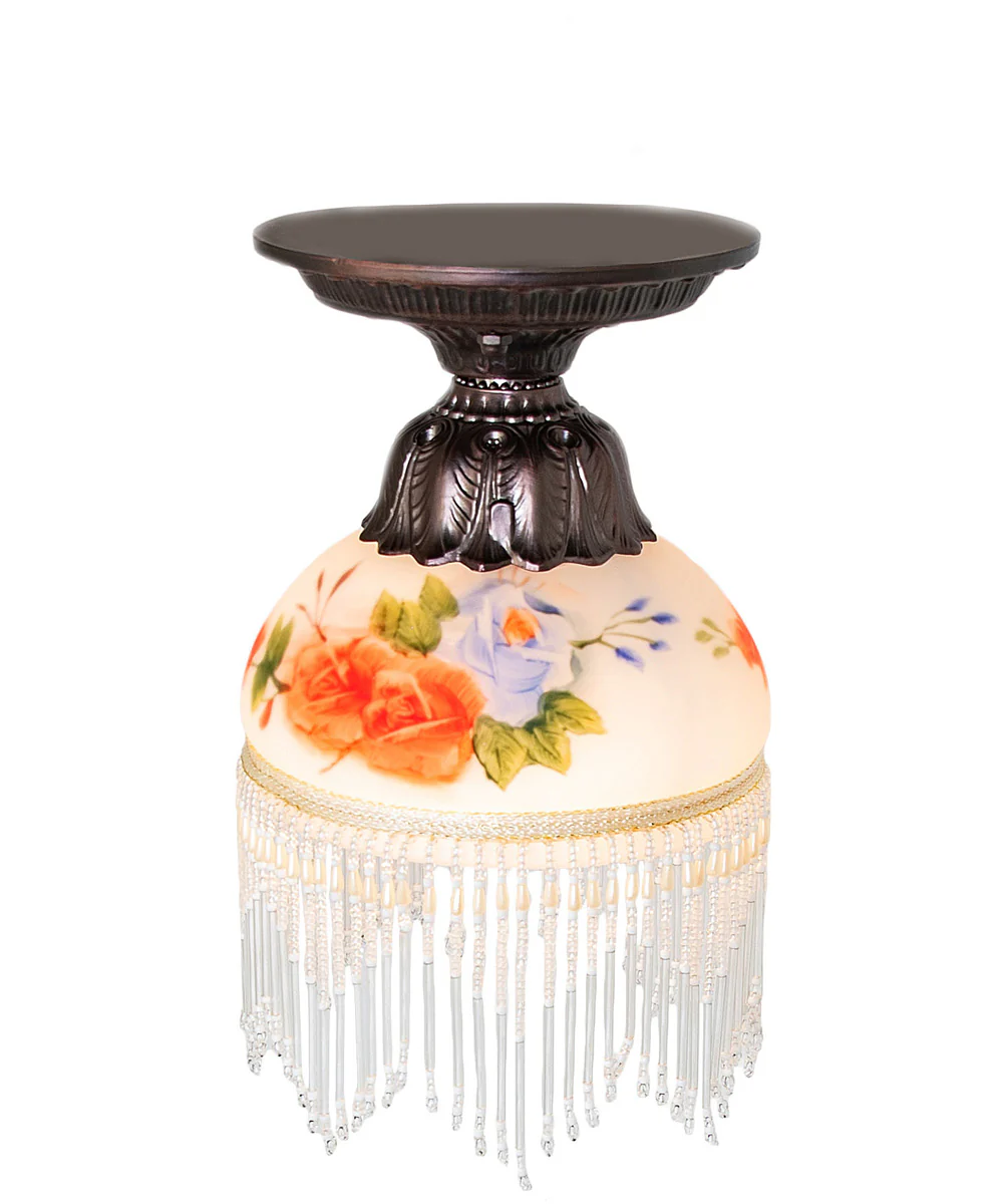6" Wide Roussillon Rose Bouquet Flushmount - Image 3