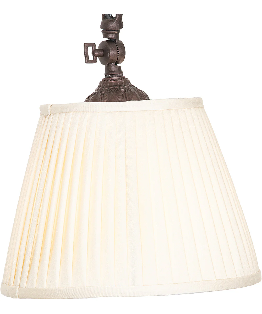 60" High Victorian Bridge Arm W/Pleated Textrene Shade Floor Lamp - Image 5