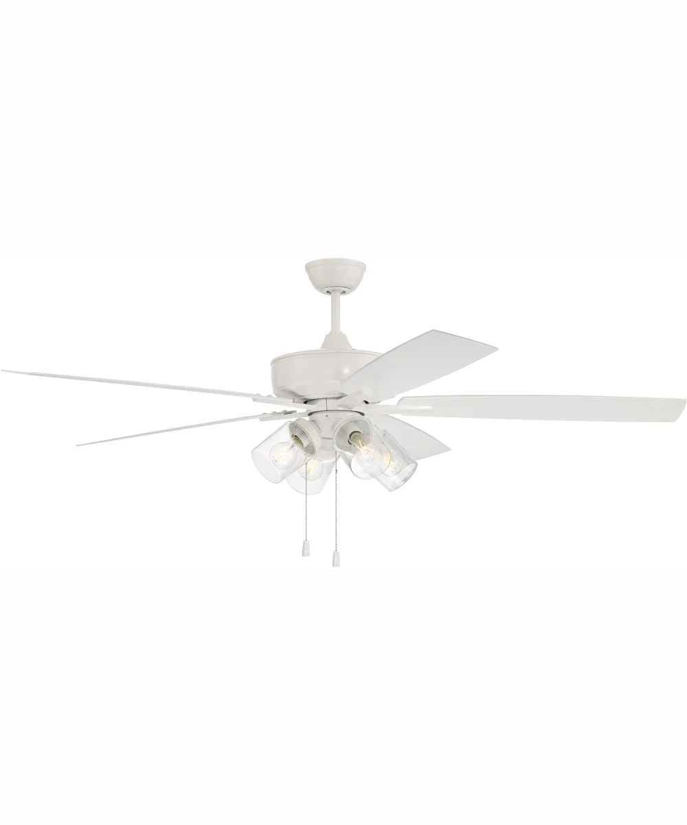 60" Outdoor Super Pro 104 4-Light Indoor/Outdoor Ceiling Fan White - Image 2