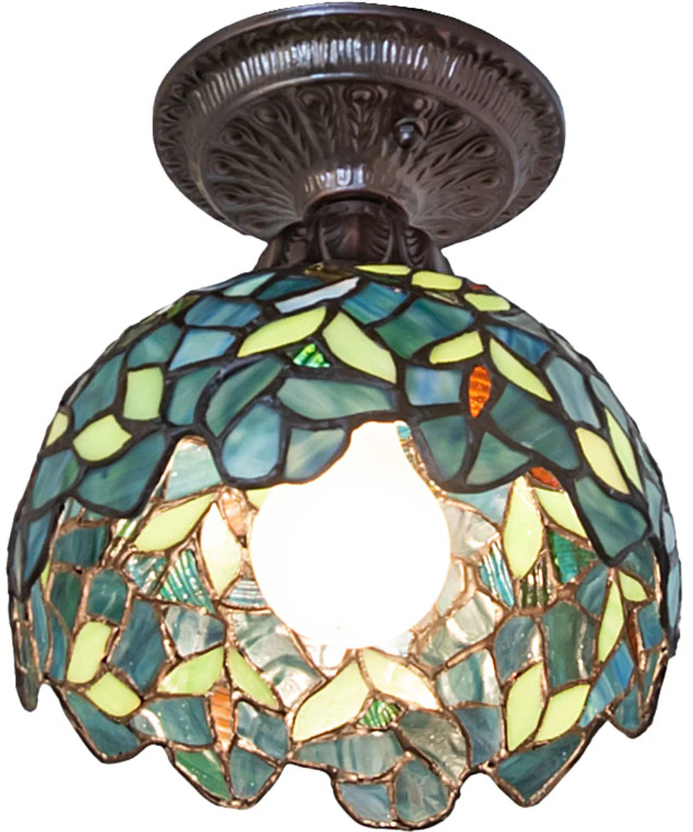 8" Wide Nightfall Wisteria Flushmount - Image 5