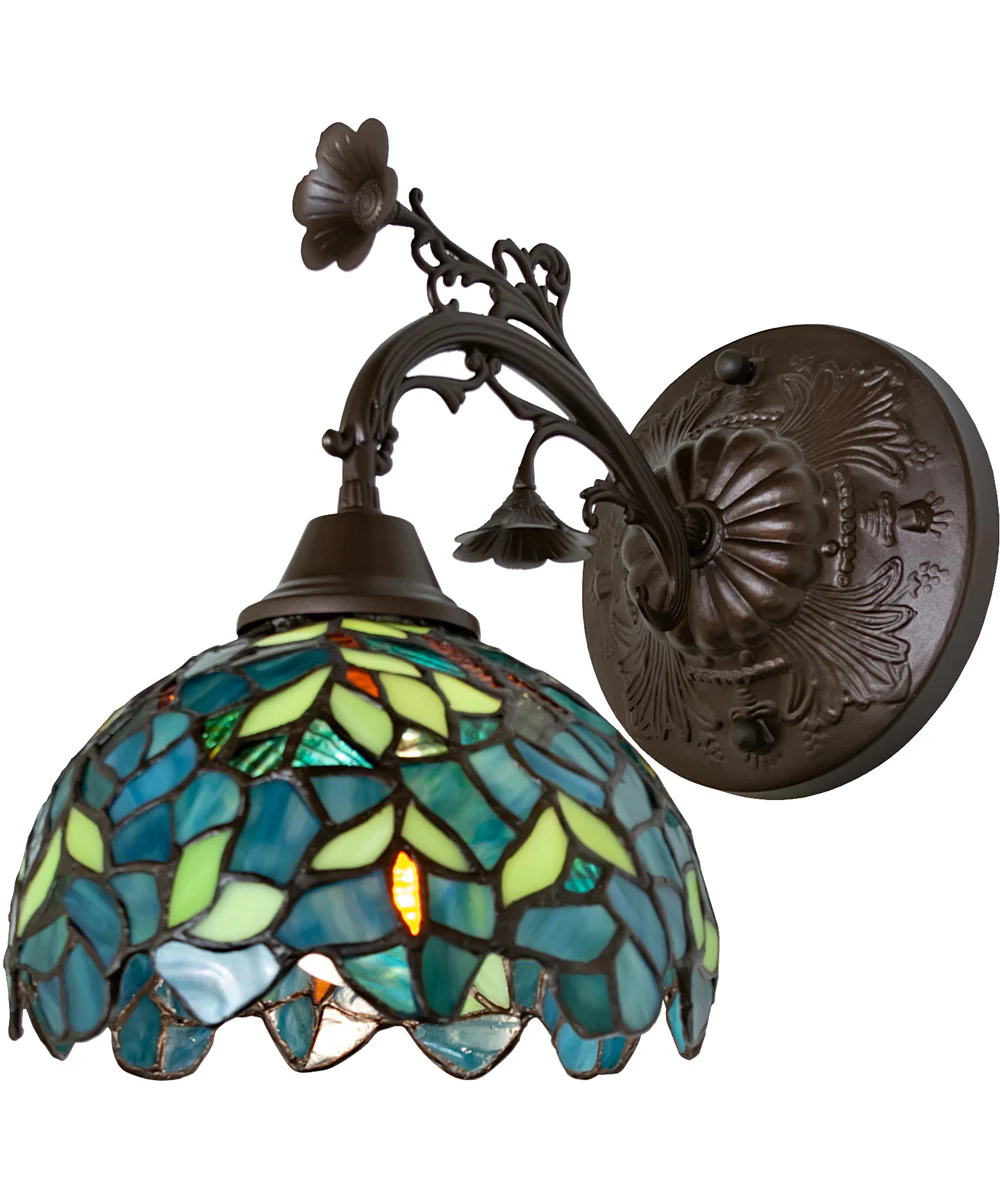 8" Wide Nightfall Wisteria Wall Sconce - Image 5