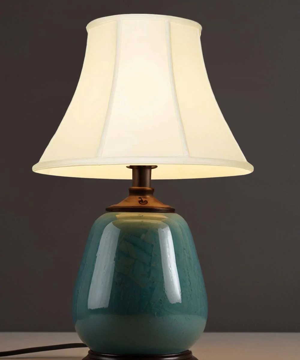 8x16x12" CLIP-ON FITTER Egg Shell Shantung Bell Lampshade - Image 2