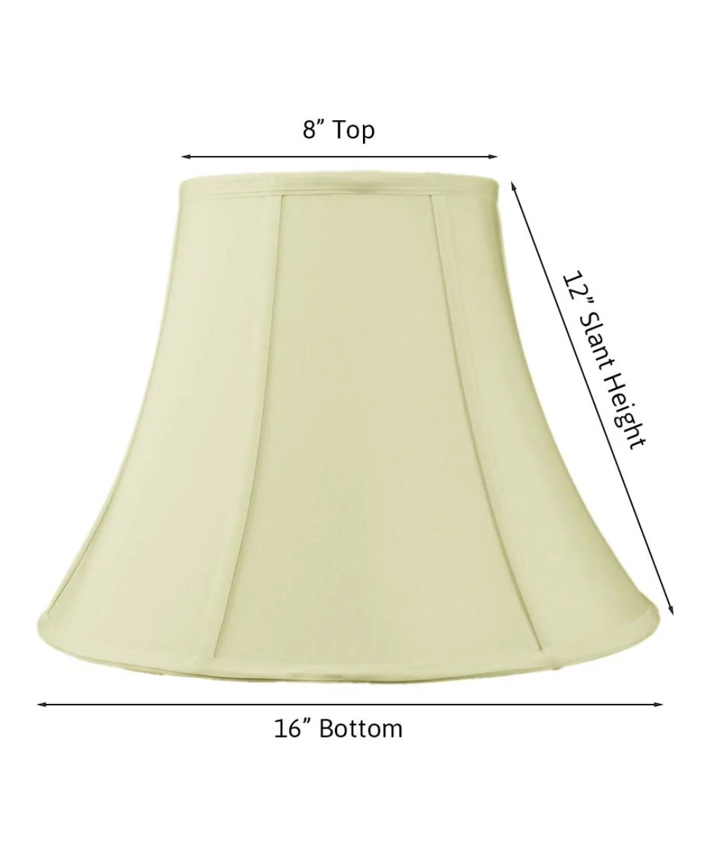 8x16x12" CLIP-ON FITTER Egg Shell Shantung Bell Lampshade - Image 3