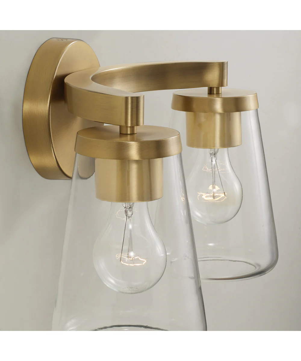 Aaron 2-Light Vanity Aged Brass - Image 2
