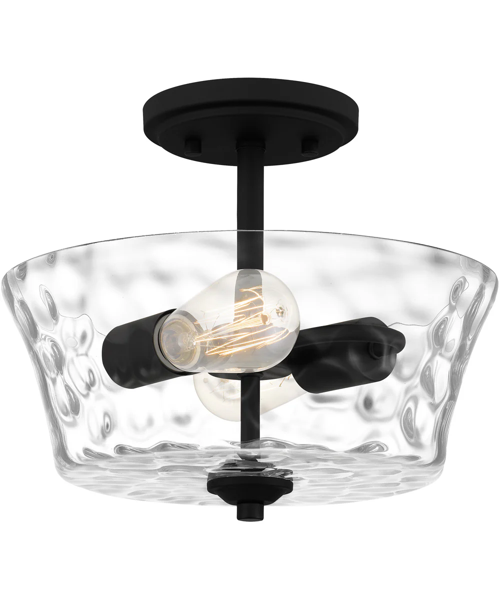 Acacia 2-light Semi Flush Mount Matte Black - Image 2