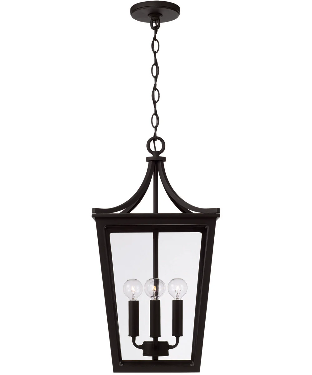 Adair 4-Light Outdoor Hanging-Lantern Rain or Shine - Black - Image 4