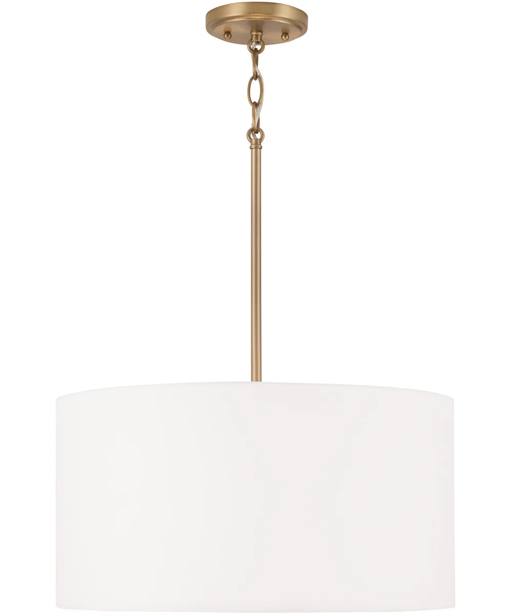 Alan 3-Light Pendant Aged Brass