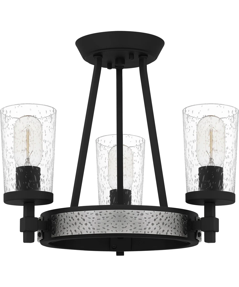 Alpine 3-light Semi Flush Mount Earth Black - Image 3