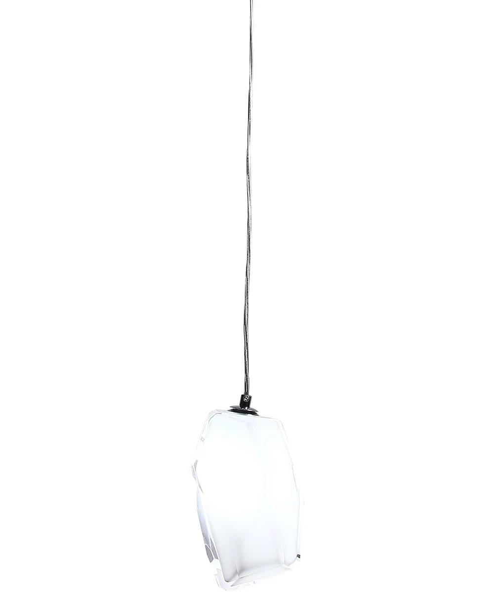 Altair White Handcrafted Art Glass Mini Pendant