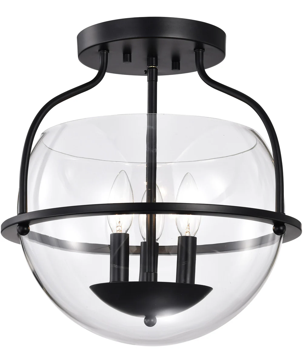 Amado 3-Light Close-to-Ceiling Matte Black - Image 2