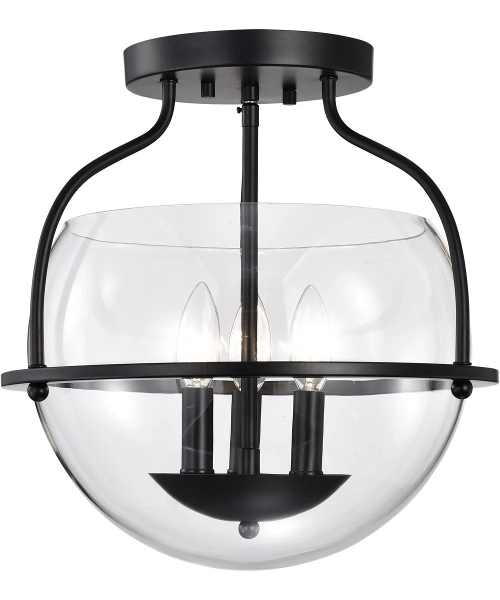Amado 3-Light Close-to-Ceiling Matte Black - Image 4