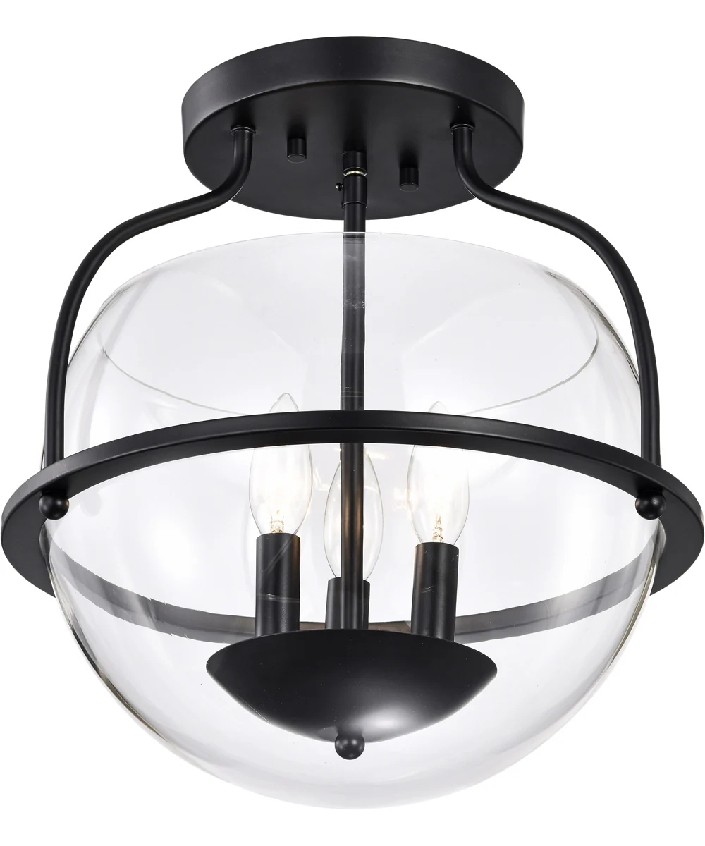 Amado 3-Light Close-to-Ceiling Matte Black - Image 6