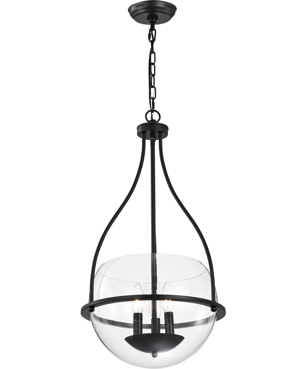 Amado 3-Light Pendant Matte Black - Image 6