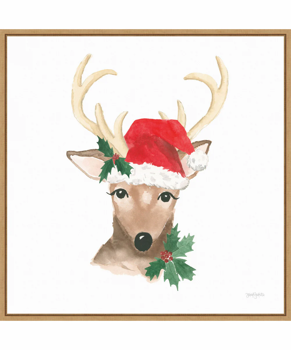 Framed Critter Greetings VIII by Jenaya Jackson Canvas Wall Art Print (30  W x 30  H), Sylvie Maple Frame
