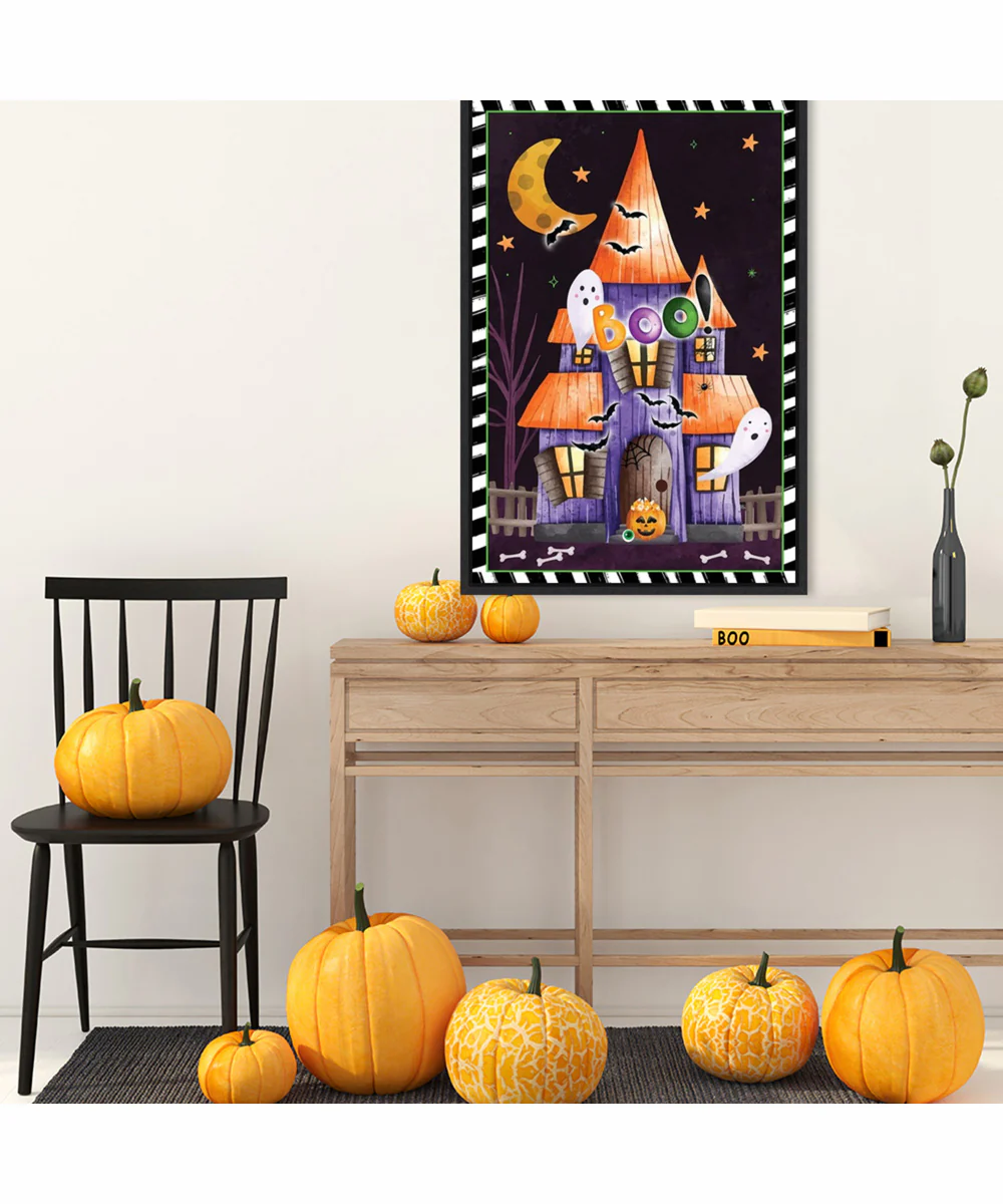 Framed Haunted House by Art Nd Canvas Wall Art Print (23  W x 33  H), Sylvie Black Frame - Image 2