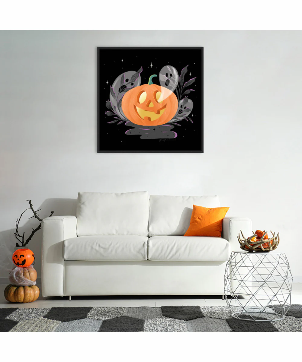 Framed Hocus Pocus Halloween V by Gia Graham Canvas Wall Art Print (30 W x 30 H), Sylvie Black Frame - Image 2